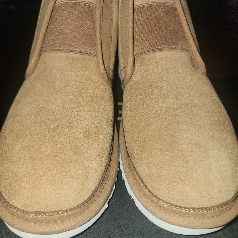 Men's Tan Suede Slip-On Shoes